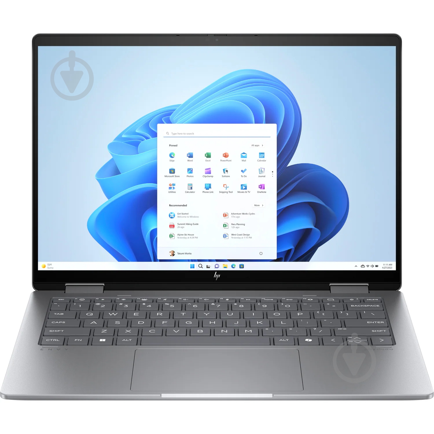Ноутбук HP Envy x360 14" (A0NL4EA) meteor grey - фото 1