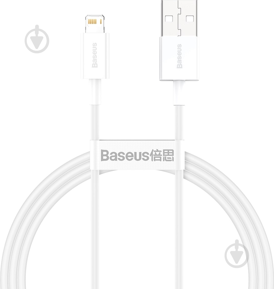 Кабель BASEUS USB to Lightning 2.4A (CALYS-A02) 1 м білий (1011164) - фото 1