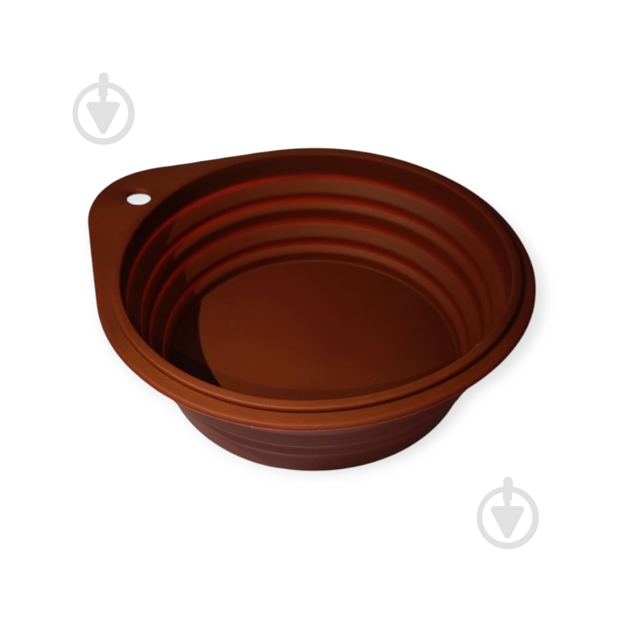 Миска Profsil дорожная для животных коричневый 400 мл - фото 1