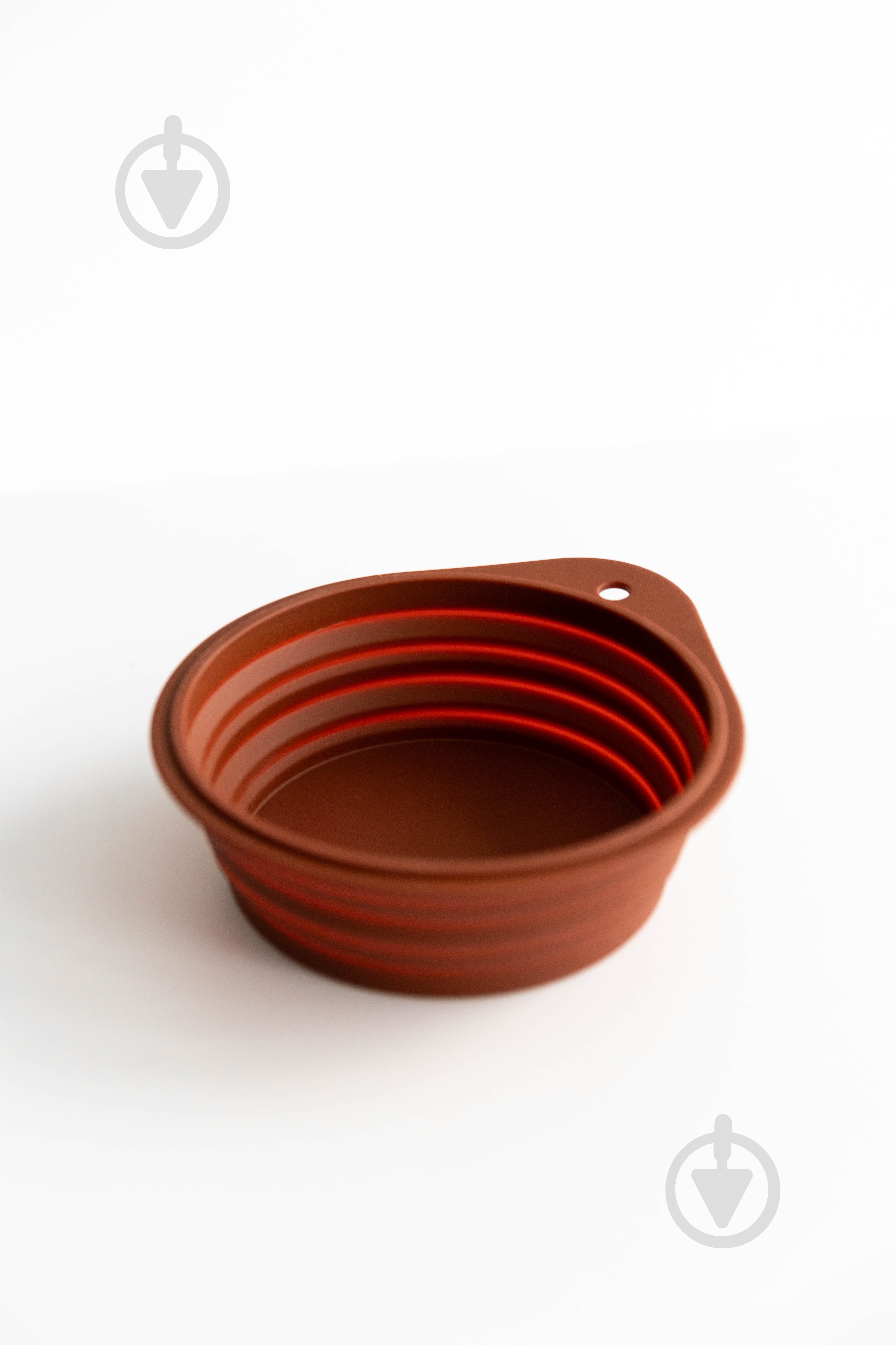 Миска Profsil дорожная для животных коричневый 400 мл - фото 5