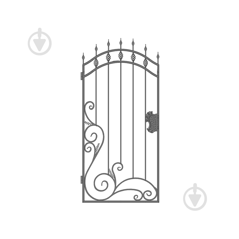 Калитка кованая КД-27 2140х1000 мм (Комплект элементов) Артдеко - фото 1