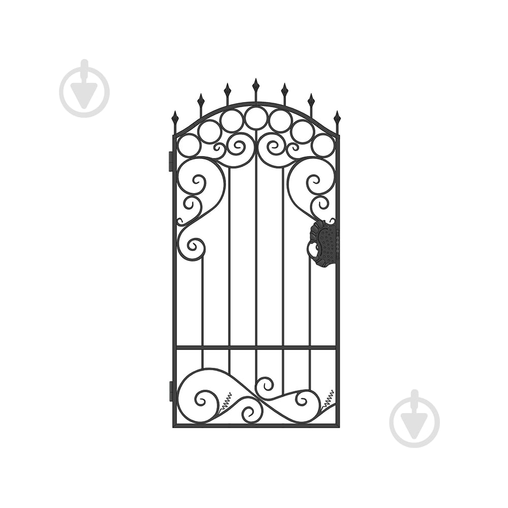 Калитка кованая КД-29 2080х1000 мм (Комплект элементов) Артдеко - фото 1
