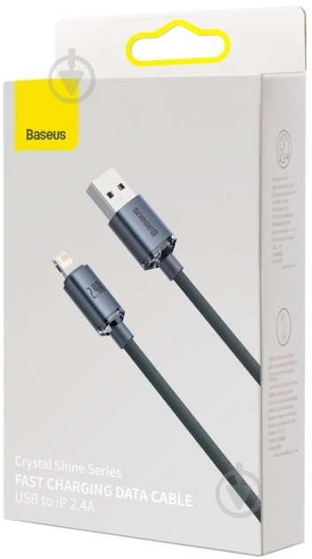 Кабель BASEUS USB to Lightning 2.4A (CAJY000101) 2 м чорний (948088) - фото 8