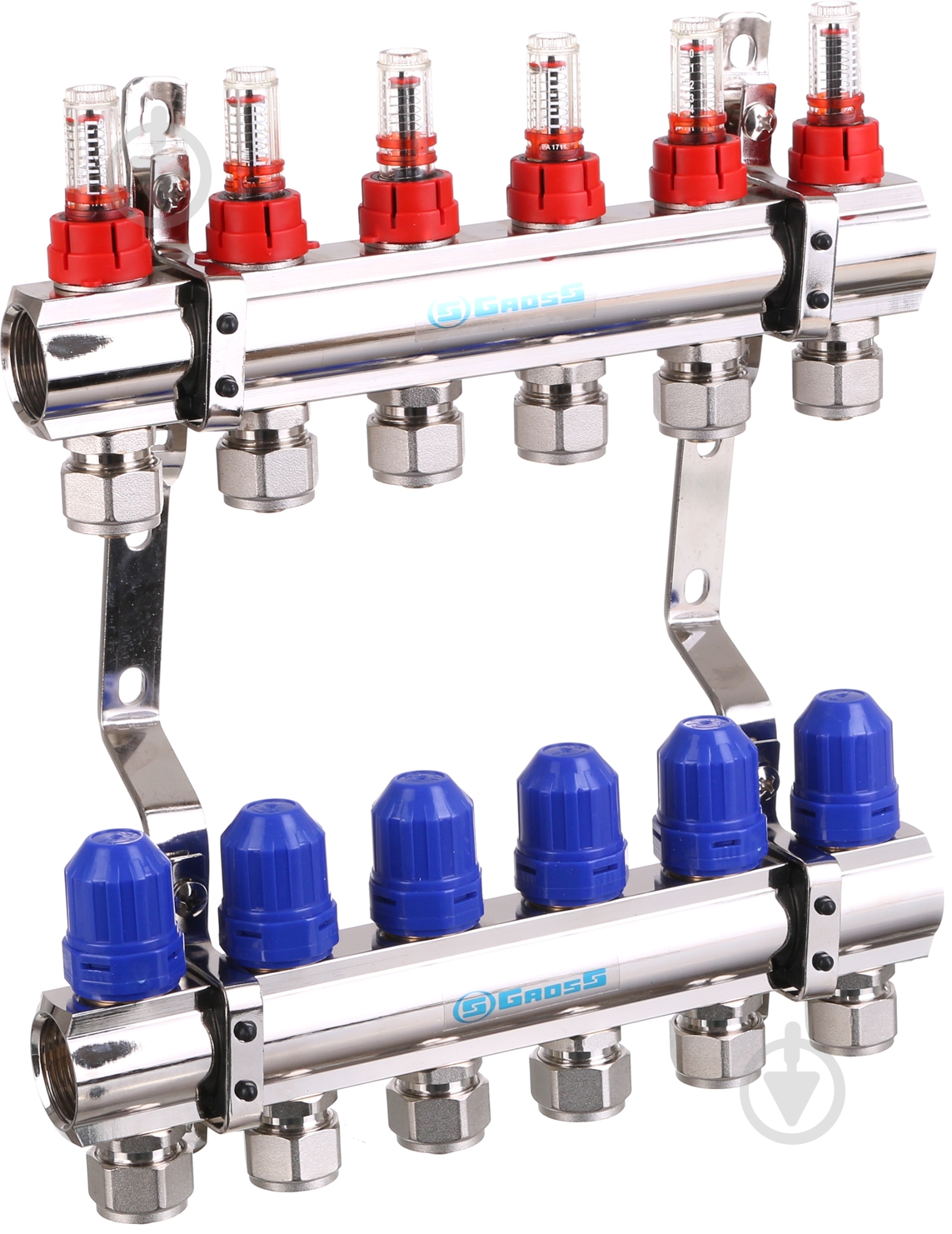 Коллектор Gross 8504 1"-3/4" – 6 выходов - фото 1 Коллектор Gross 8504 1"-3/4" – 6 выходов - фото 1
