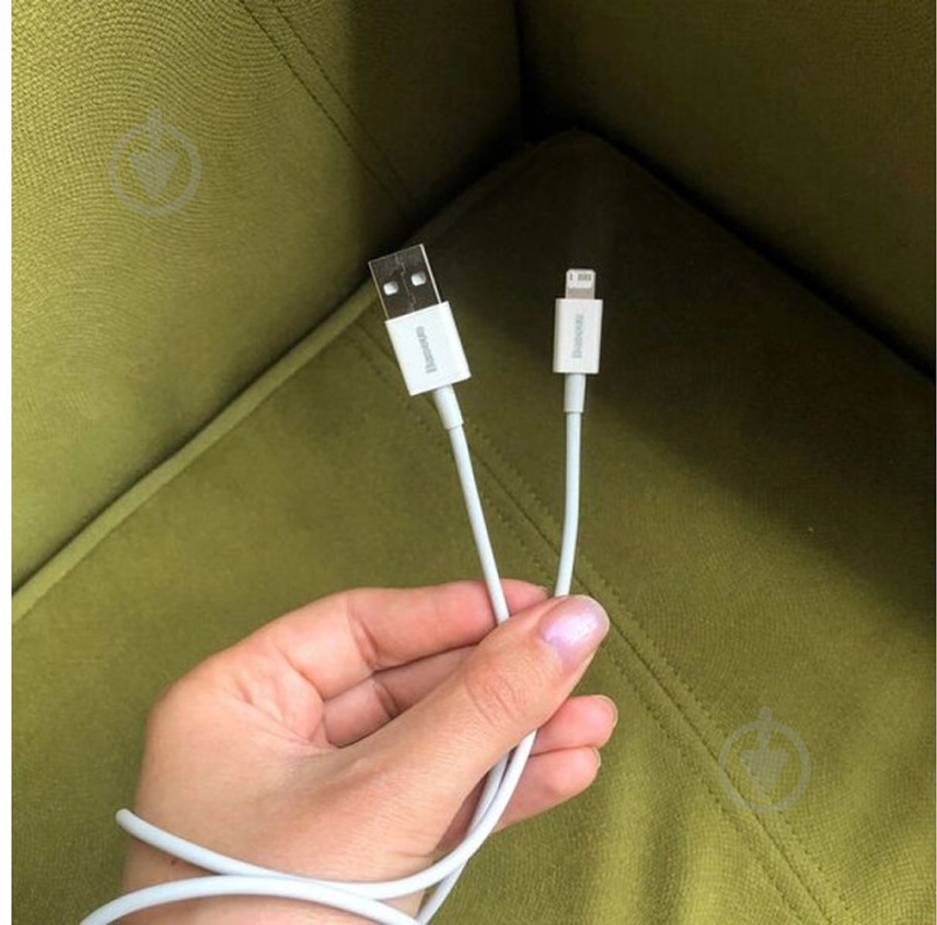 Кабель BASEUS USB to Lightning 2.4A (CALYS-C02) 2 м білий (992719) - фото 14