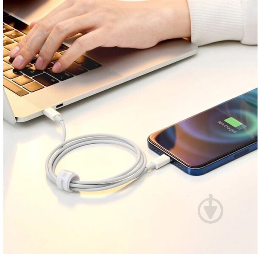 Кабель BASEUS USB to Lightning 2.4A (CALYS-C02) 2 м білий (992719) - фото 15