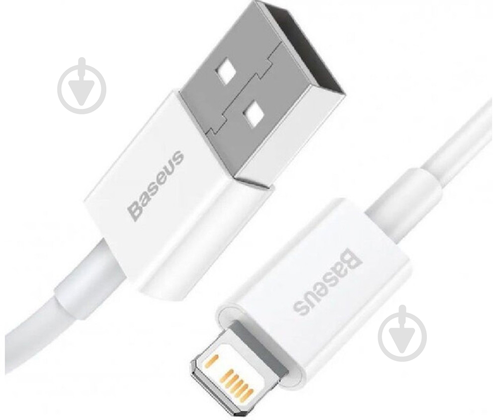 Кабель BASEUS USB to Lightning 2.4A (CALYS-C02) 2 м білий (992719) - фото 2