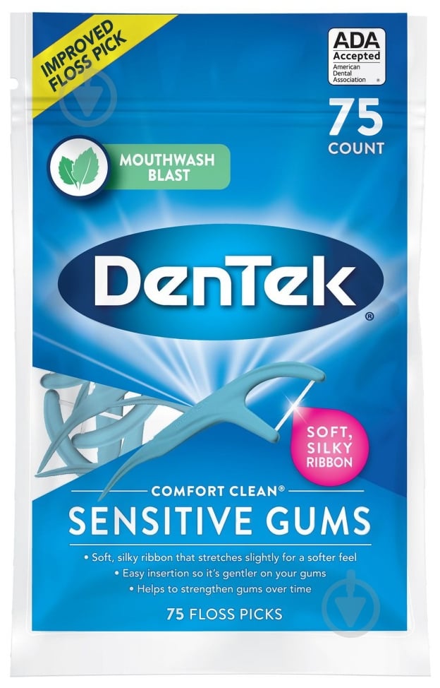 Зубная нить-флосс Den Tek Sensitive Gums 1,5 м - фото 1