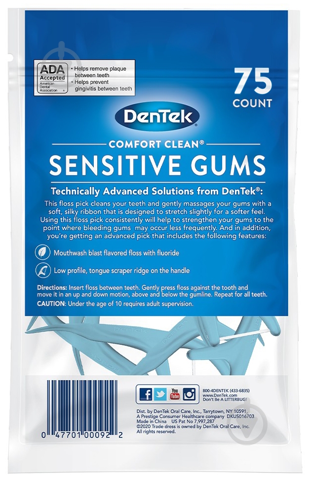 Зубная нить-флосс Den Tek Sensitive Gums 1,5 м - фото 2