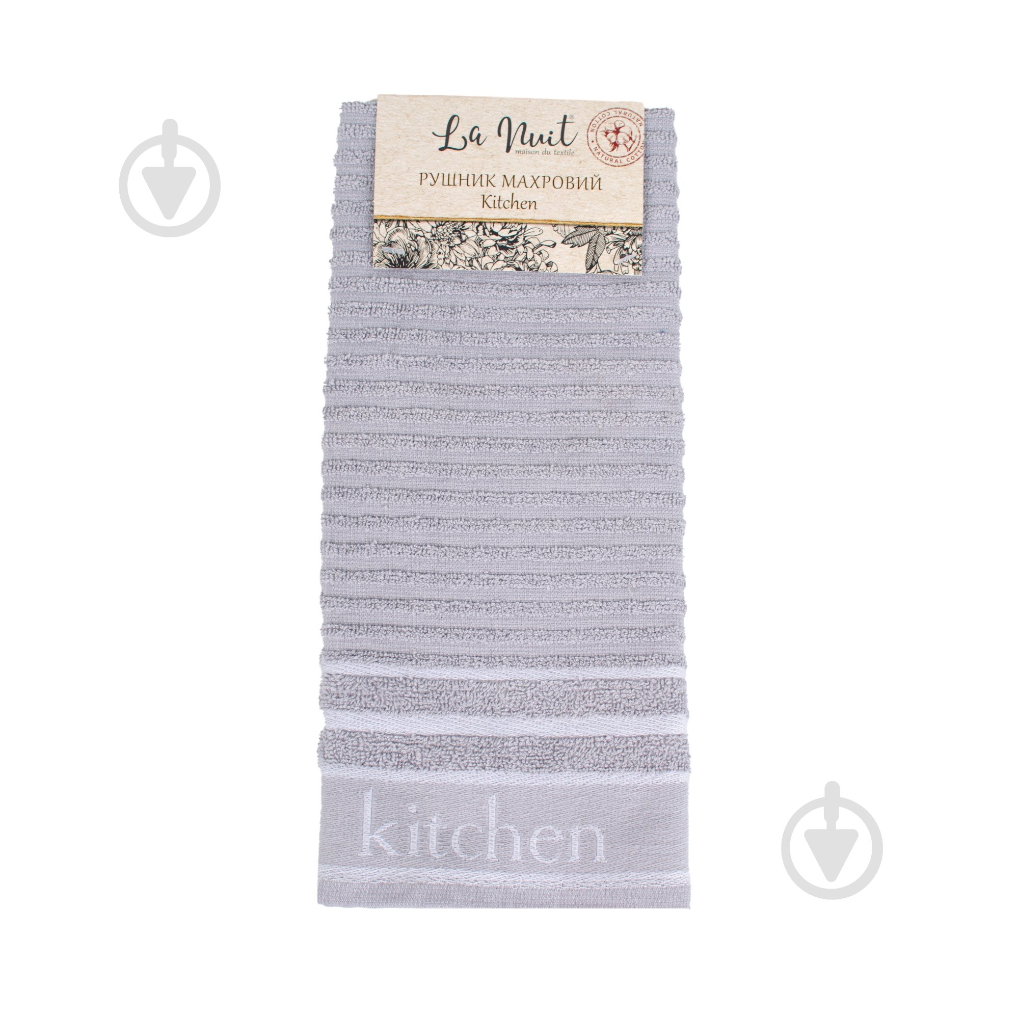Полотенце махровое Кitchen 40x60 см серый - фото 1