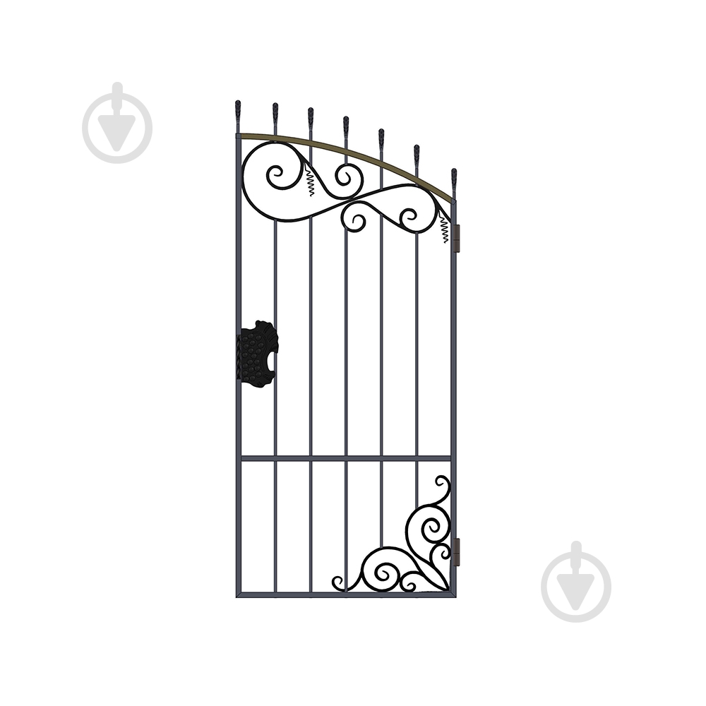 Калитка кованая КД-52 2130х950 мм (Комплект элементов) Артдеко - фото 1