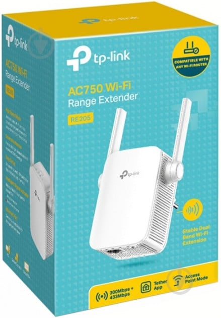 Ретранслятор TP-Link (RE205) - фото 5 Ретранслятор TP-Link (RE205) - фото 5