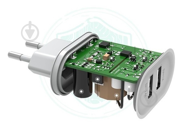 Зарядное устройство UGREEN CD104 2xUSB 3.4 A Charger White - фото 3