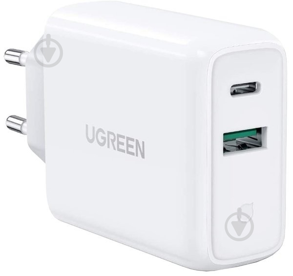 Зарядное устройство UGREEN CD170 36 W USB + Type-C Charger White - фото 1 Зарядное устройство UGREEN CD170 36 W USB + Type-C Charger White - фото 1