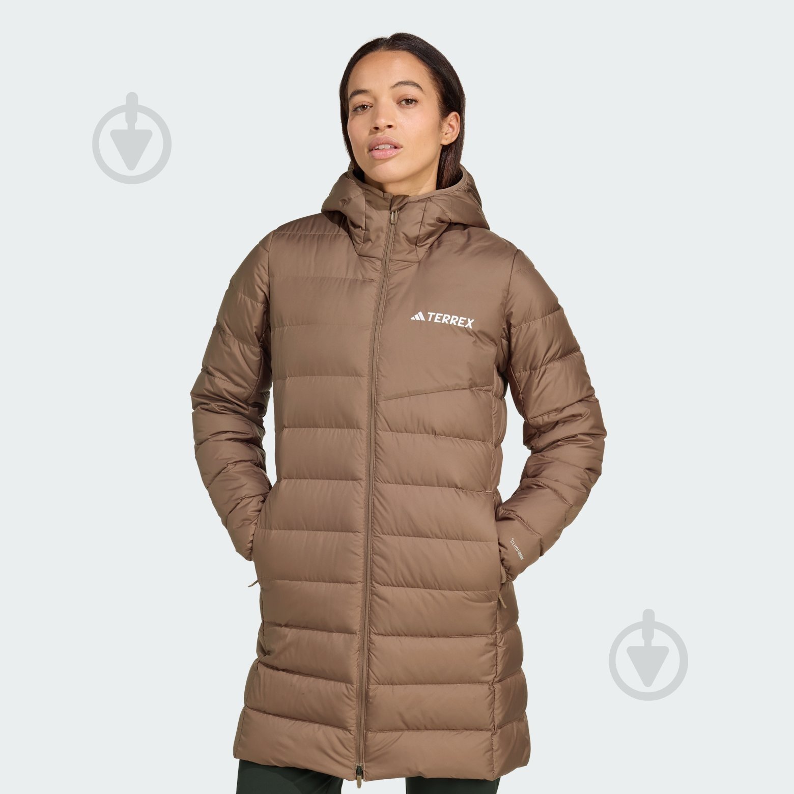 Пуховик женский зимний Adidas W MT DOWN PARKA JM8730 р.XL коричневый - фото 1 Пуховик женский зимний Adidas W MT DOWN PARKA JM8730 р.XL коричневый - фото 1