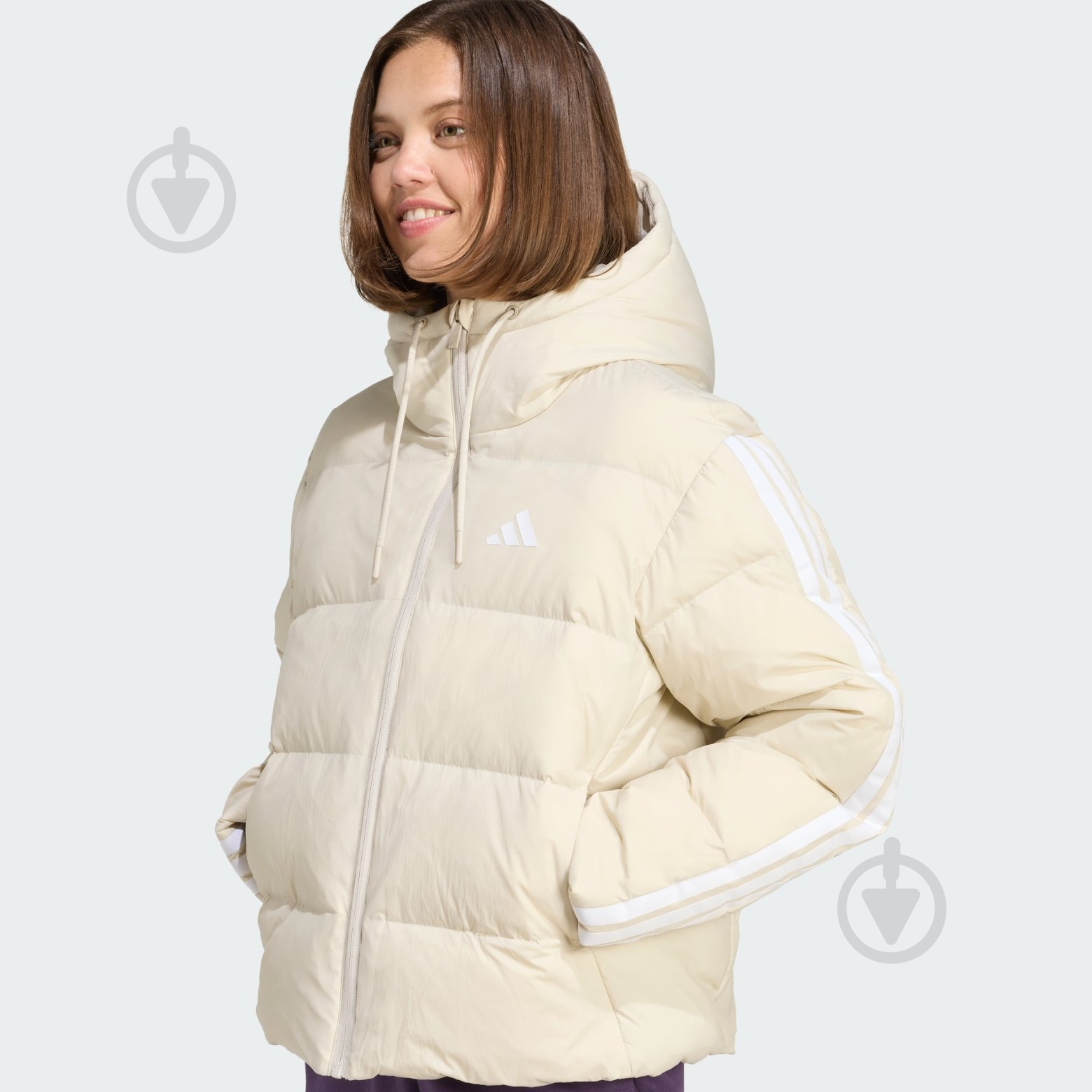 Пуховик женский зимний Adidas W ESS 3S P D HO JM4107 р.XL серый - фото 4 Пуховик женский зимний Adidas W ESS 3S P D HO JM4107 р.XL серый - фото 4