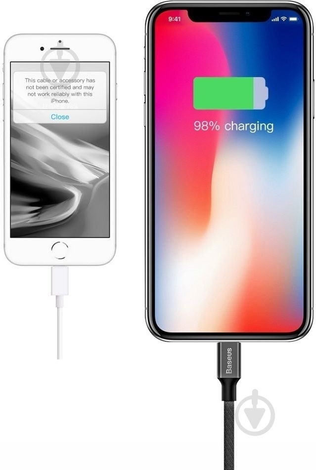 Кабель BASEUS USB to Lightning (CALYW-A01) 1,8 м черный (1011167) - фото 8