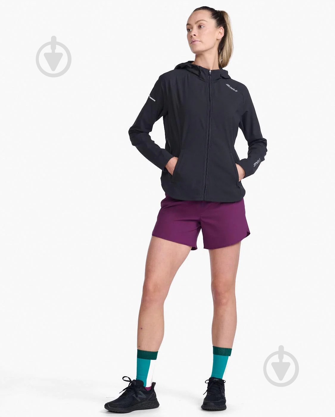 Куртка женская демисезонная 2XU Aero Jacket WR6859a_BLK/SRF р.M - фото 3