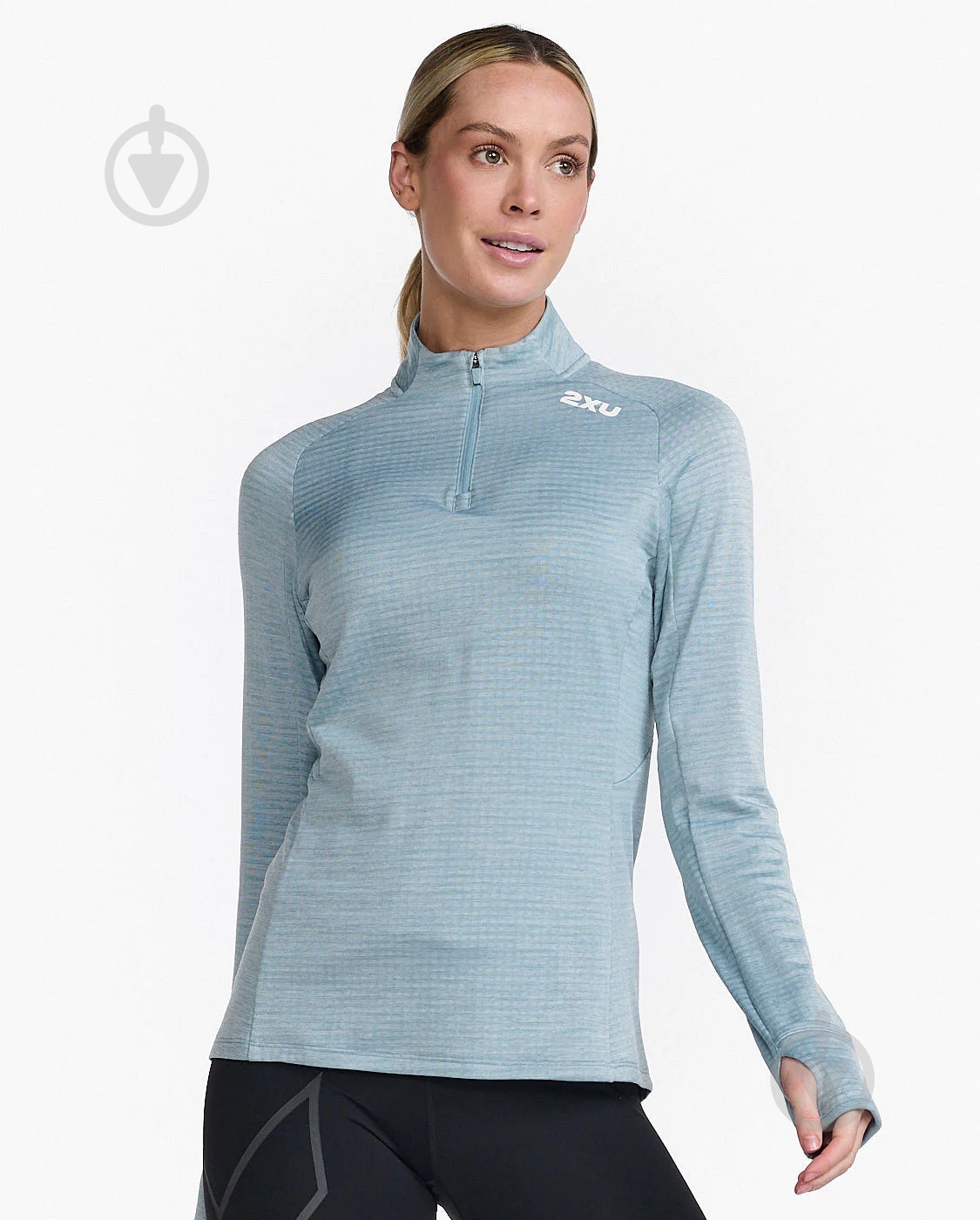 Джемпер 2XU Ignition 1/4 Zip WR6834a_CMB/WRF р.M блакитний - фото 1