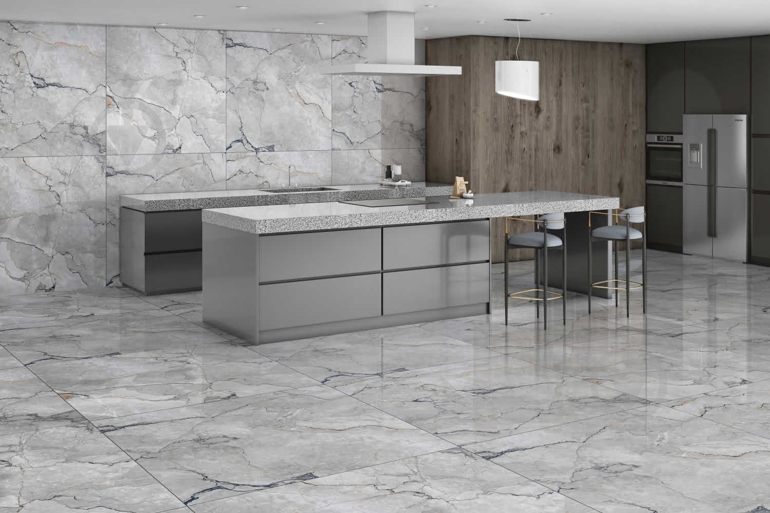 Плитка Cerossa Ceramica Jarvis gris polished 120x120 см - фото 5