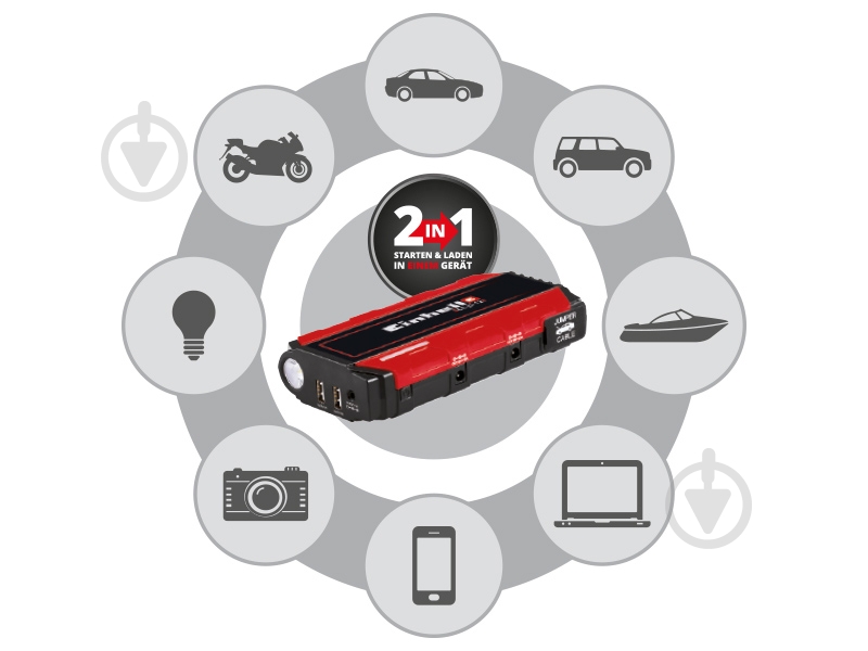 Пускозарядний пристрій автономний Einhell CE-JS 12/1 (1091521) - фото 4