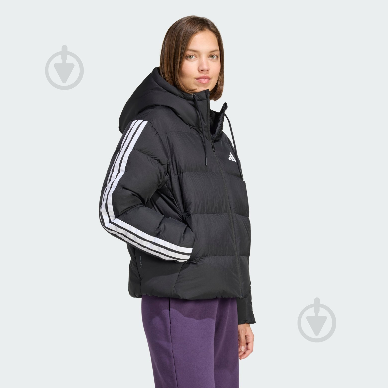 Пуховик жіночий зимовий Adidas W Ess 3S P D Ho JW3429 р.XL чорний - фото 3