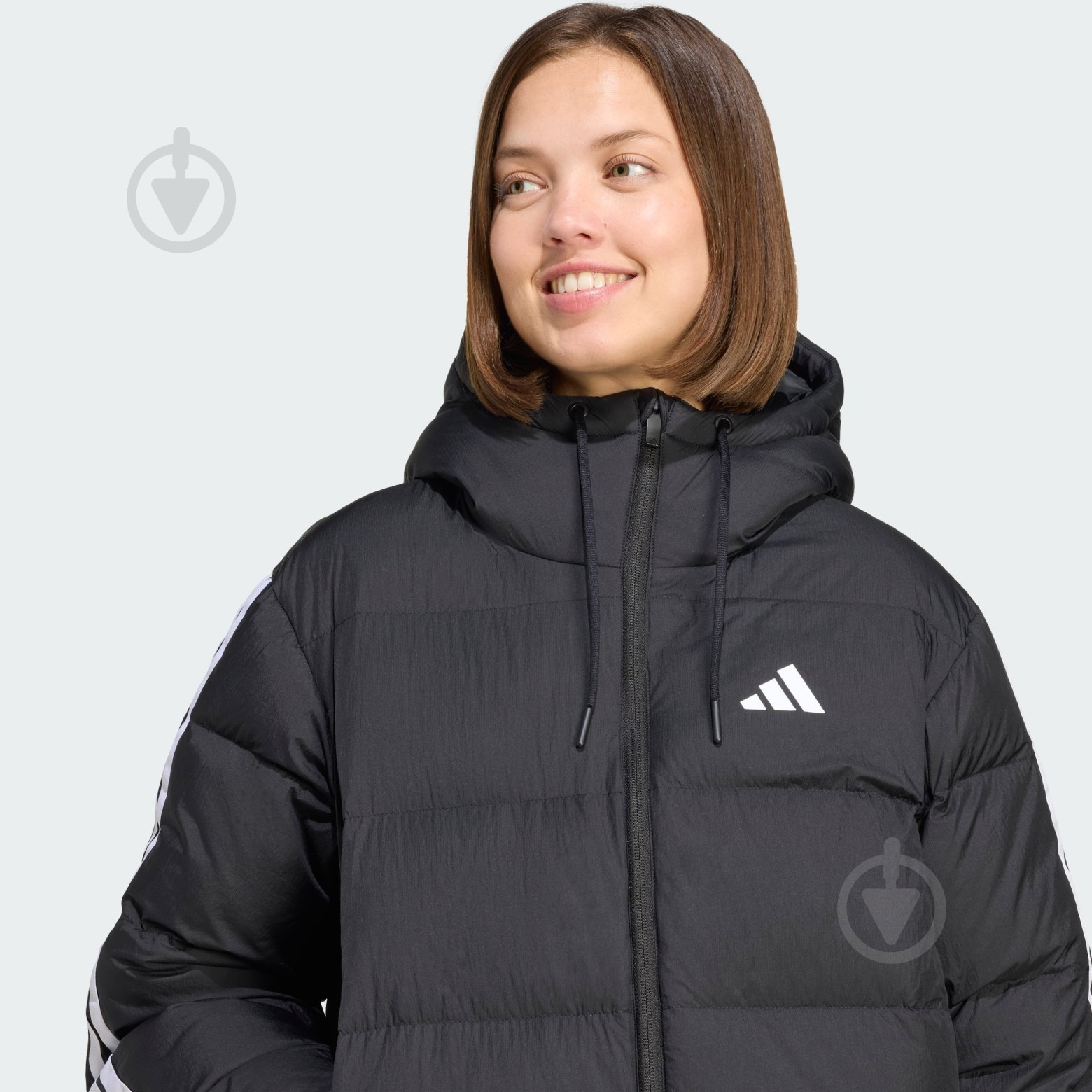 Пуховик жіночий зимовий Adidas W Ess 3S P D Ho JW3429 р.XL чорний - фото 4