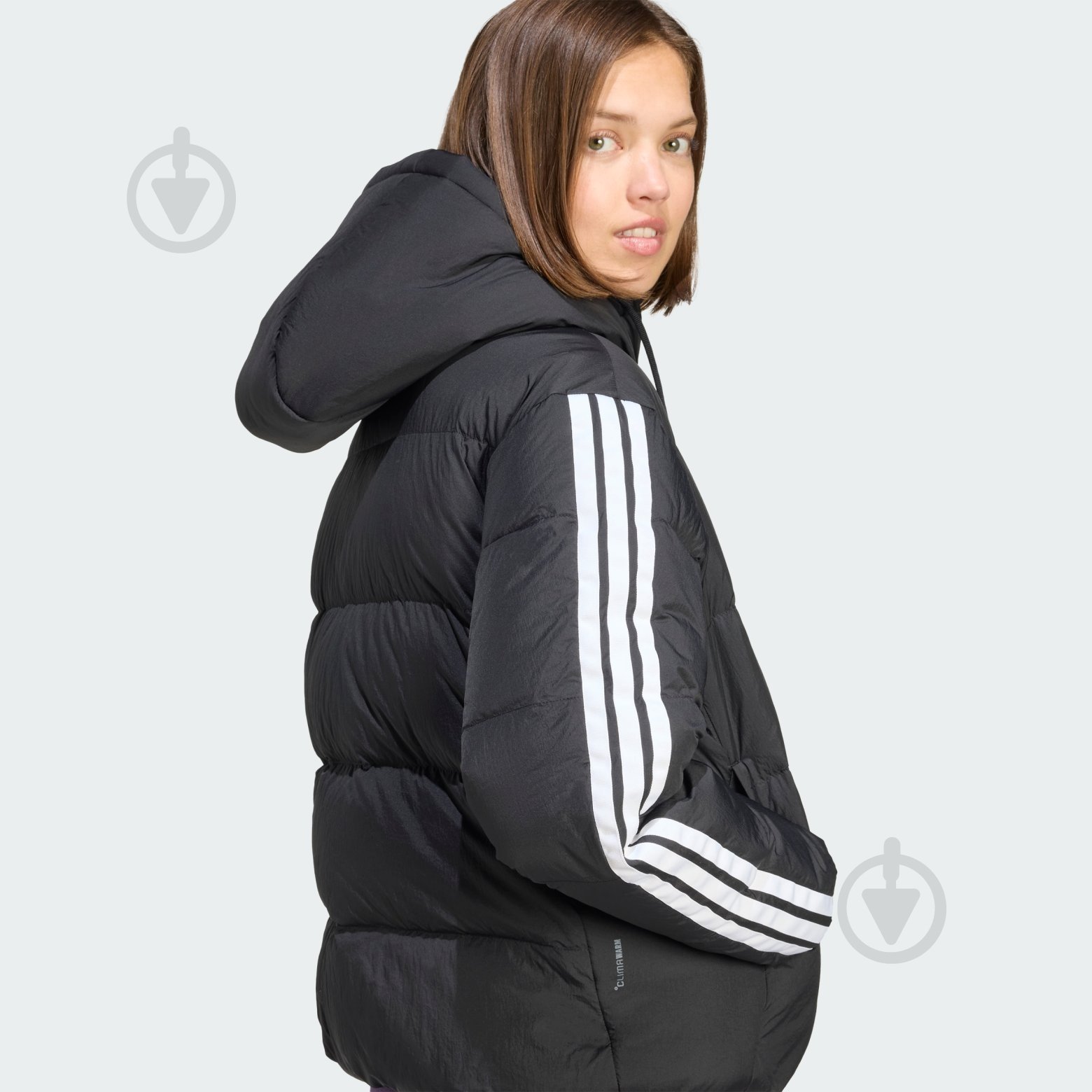 Пуховик жіночий зимовий Adidas W Ess 3S P D Ho JW3429 р.XL чорний - фото 5
