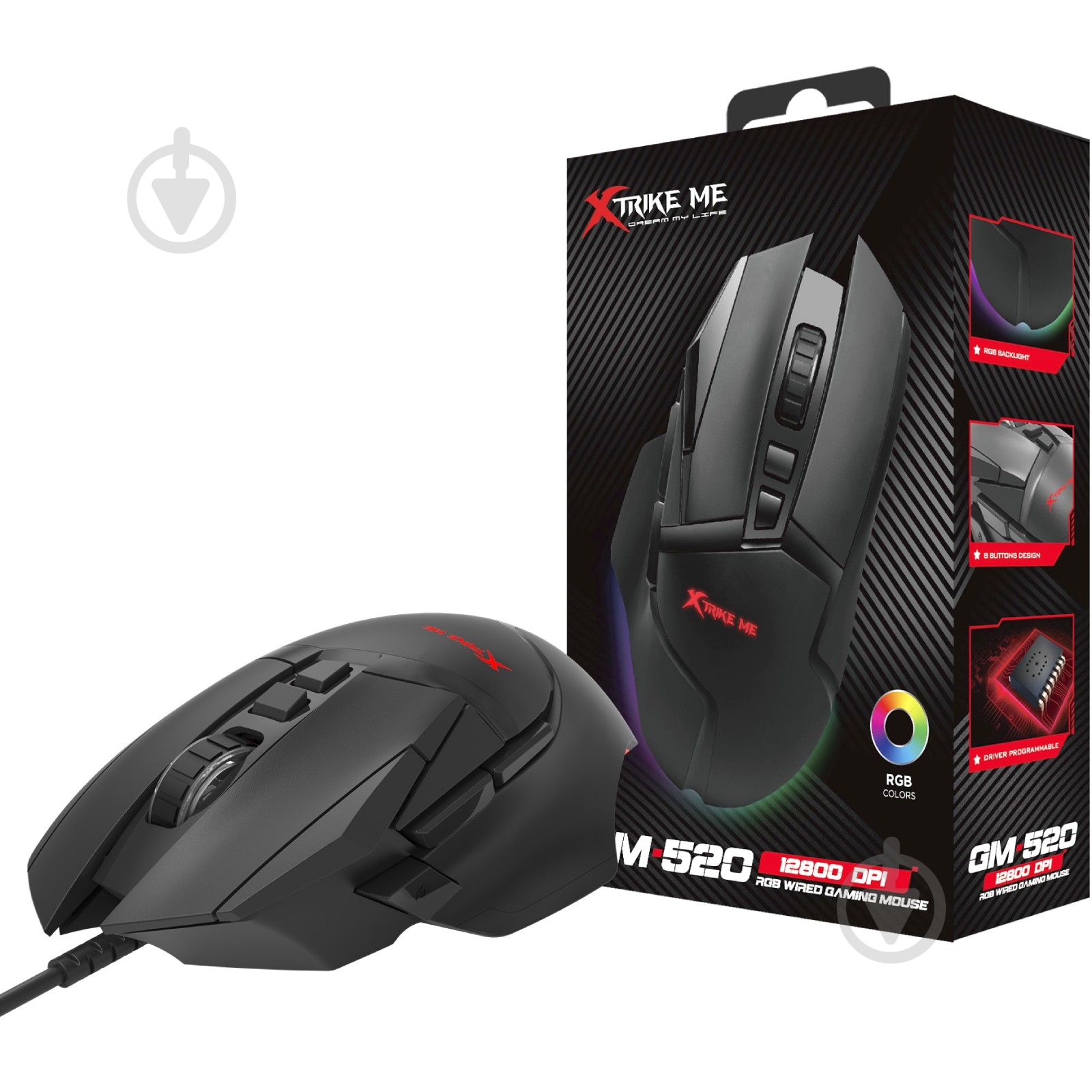 Мышь Xtrike black (GM-520) - фото 8