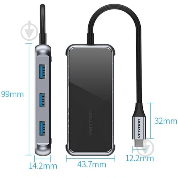 Док-станция Vention dark grey (TFFHB) - фото 4