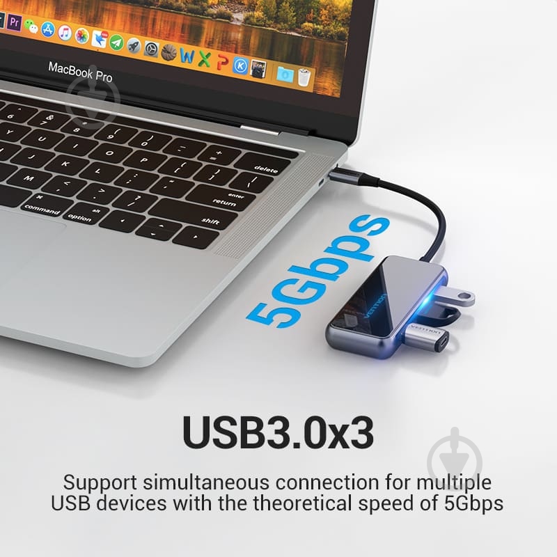 Док-станция Vention dark grey (TFFHB) - фото 7