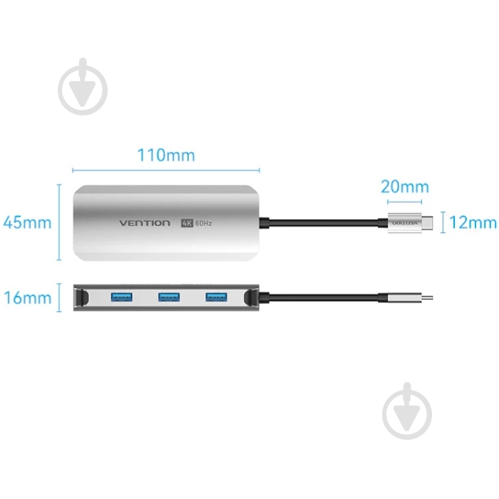 Док-станция Vention silver (TQDHB) - фото 4 Док-станция Vention silver (TQDHB) - фото 4
