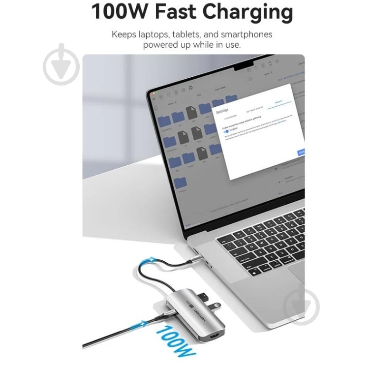 Док-станция Vention silver (TQDHB) - фото 5 Док-станция Vention silver (TQDHB) - фото 5