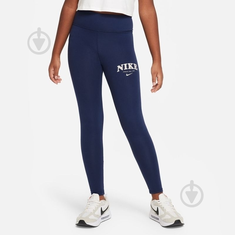 Лосины Nike FD0889-410 р.L темно-синий - фото 1 Лосины Nike FD0889-410 р.L темно-синий - фото 1