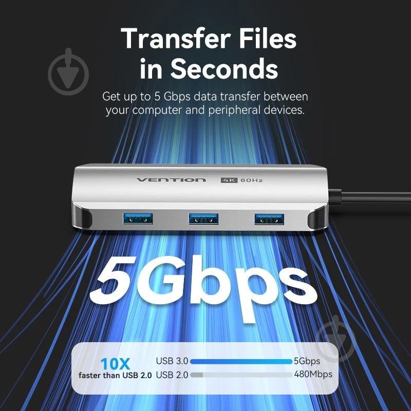 Док-станция Vention silver (TQHHB) - фото 7 Док-станция Vention silver (TQHHB) - фото 7