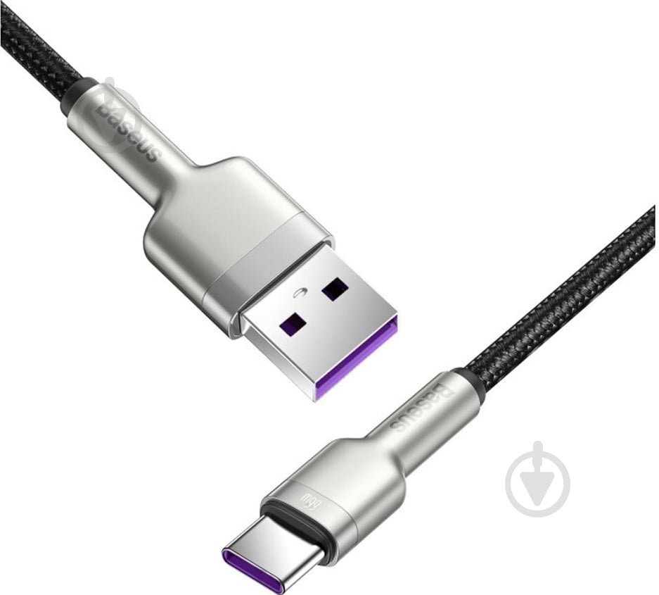 Кабель BASEUS USB to Type-C 66W (CAKF000101) 1 м черный (1011147) - фото 3 Кабель BASEUS USB to Type-C 66W (CAKF000101) 1 м черный (1011147) - фото 3