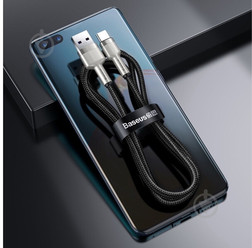Кабель BASEUS USB to Type-C 66W (CAKF000101) 1 м черный (1011147) - фото 6 Кабель BASEUS USB to Type-C 66W (CAKF000101) 1 м черный (1011147) - фото 6