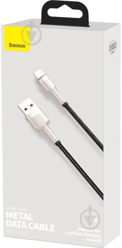 Кабель BASEUS USB to Type-C 66W (CAKF000101) 1 м черный (1011147) - фото 7 Кабель BASEUS USB to Type-C 66W (CAKF000101) 1 м черный (1011147) - фото 7