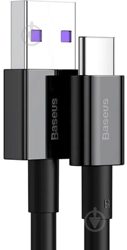 Кабель BASEUS USB to Type-C 66W (CATYS-01) 1 м черный (1011188) - фото 2 Кабель BASEUS USB to Type-C 66W (CATYS-01) 1 м черный (1011188) - фото 2
