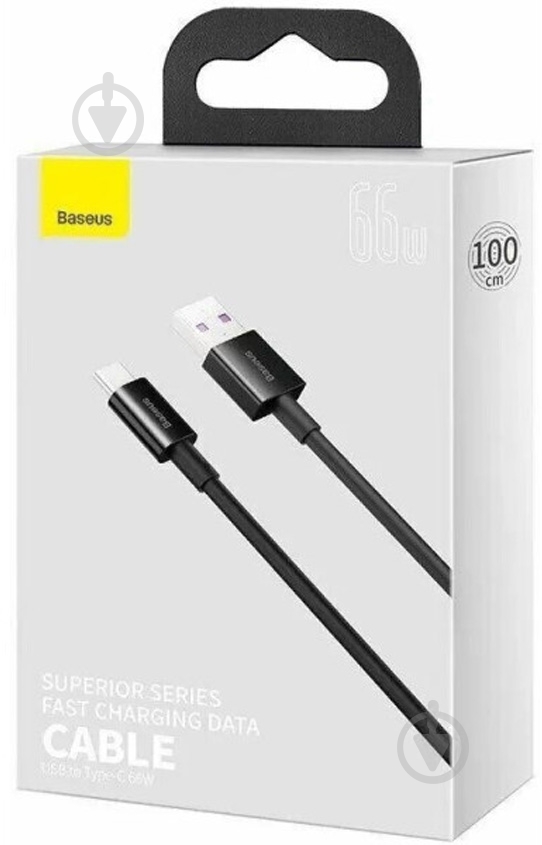 Кабель BASEUS USB to Type-C 66W (CATYS-01) 1 м черный (1011188) - фото 6 Кабель BASEUS USB to Type-C 66W (CATYS-01) 1 м черный (1011188) - фото 6