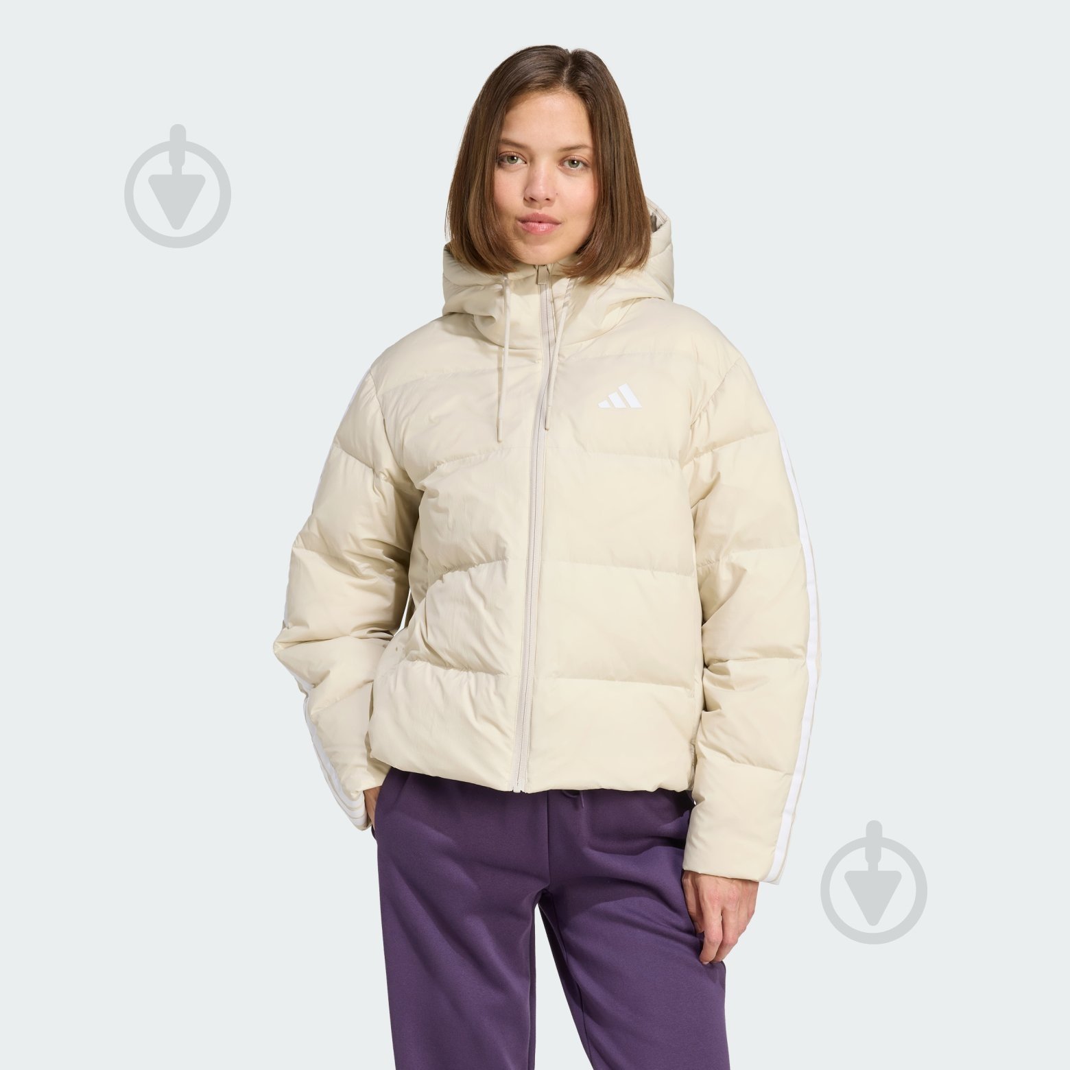 Пуховик женский зимний Adidas W ESS 3S P D HO JM4107 р.XS серый - фото 1