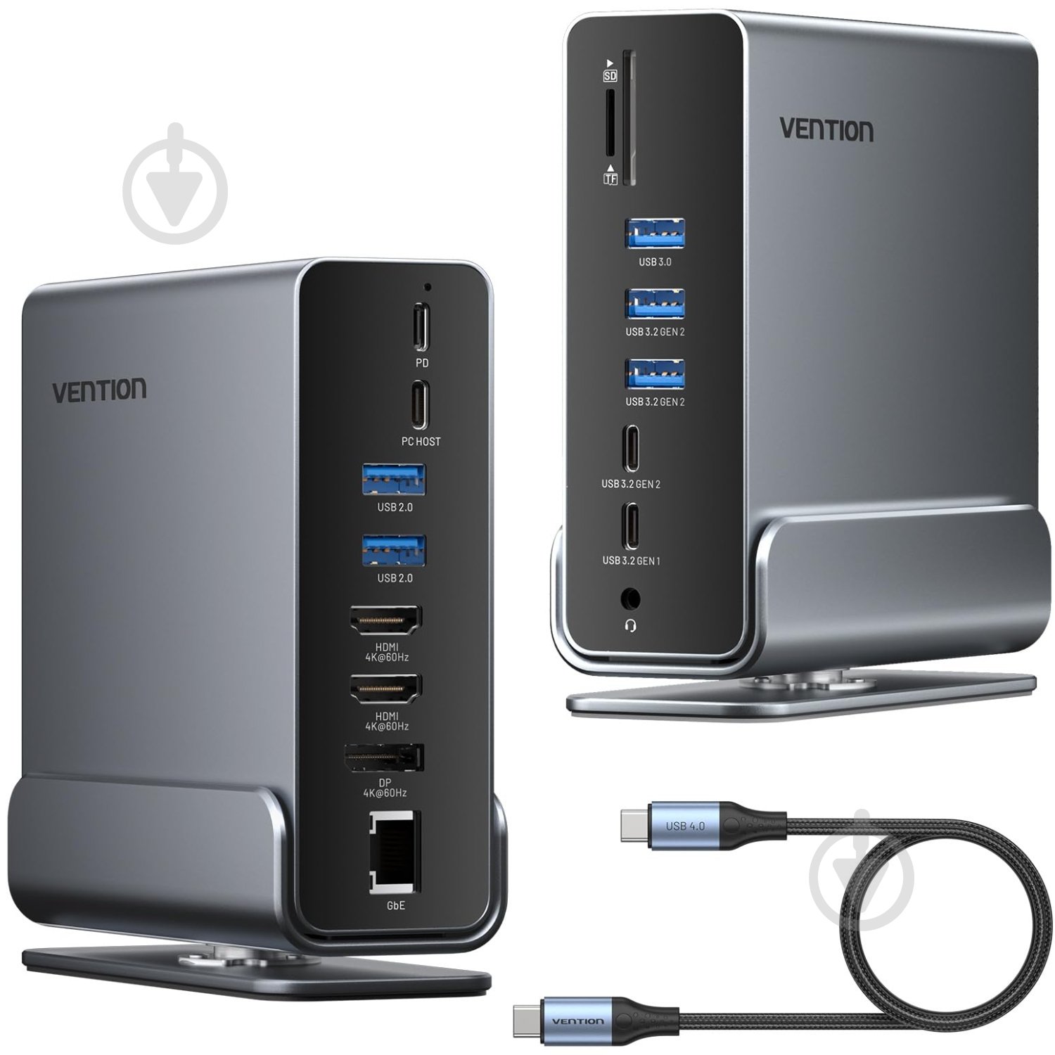 Док-станция Vention dark grey (TPUH0) - фото 3 Док-станция Vention dark grey (TPUH0) - фото 3