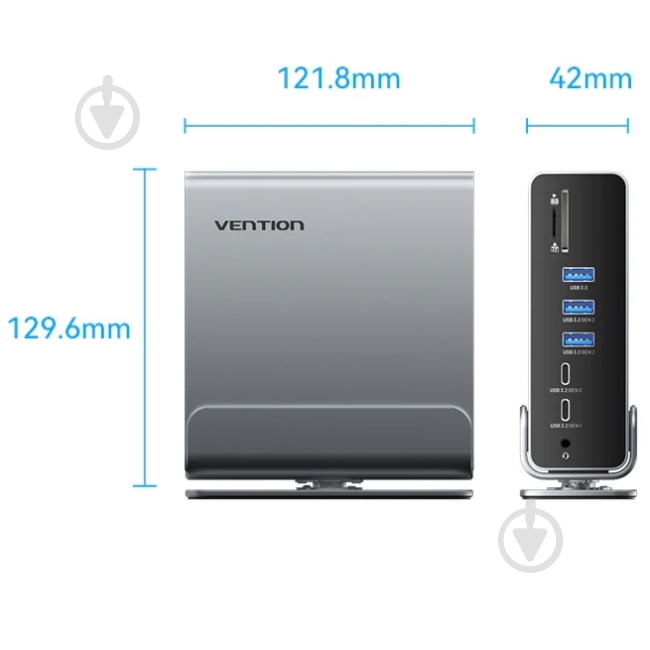 Док-станция Vention dark grey (TPUH0) - фото 6 Док-станция Vention dark grey (TPUH0) - фото 6