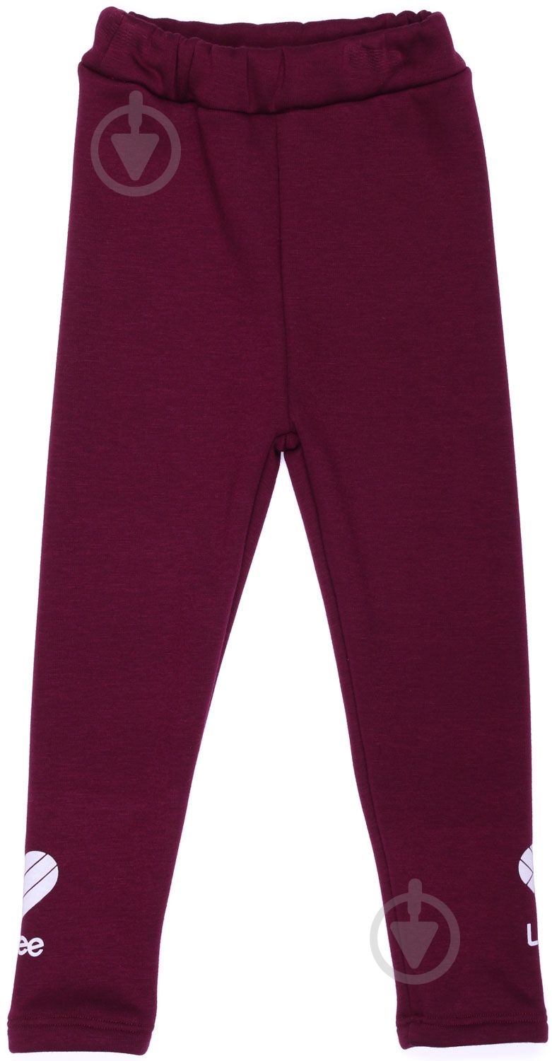 Леггинсы LILUS трикотаж на меху р.110 бордовый - фото 1