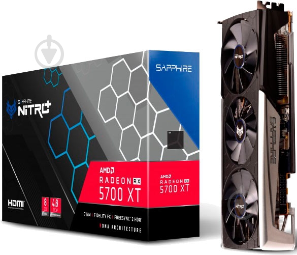 Видеокарта Sapphire Radeon RX 5700 XT 8GB GDDR6 256bit (11293-03-40G) - фото 5 Видеокарта Sapphire Radeon RX 5700 XT 8GB GDDR6 256bit (11293-03-40G) - фото 5