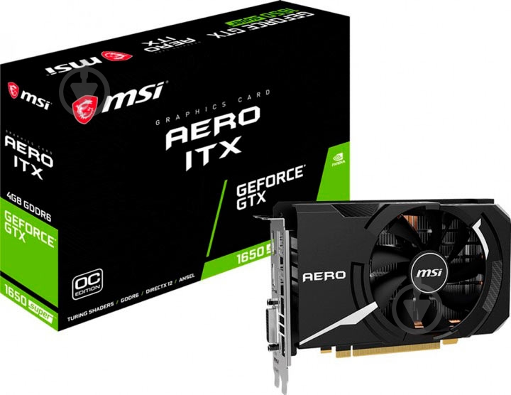 Видеокарта MSI GeForce GTX 1650 Super 4GB GDDR6 128bit (GTX 1650 SUPER AERO ITX OC) - фото 3 Видеокарта MSI GeForce GTX 1650 Super 4GB GDDR6 128bit (GTX 1650 SUPER AERO ITX OC) - фото 3