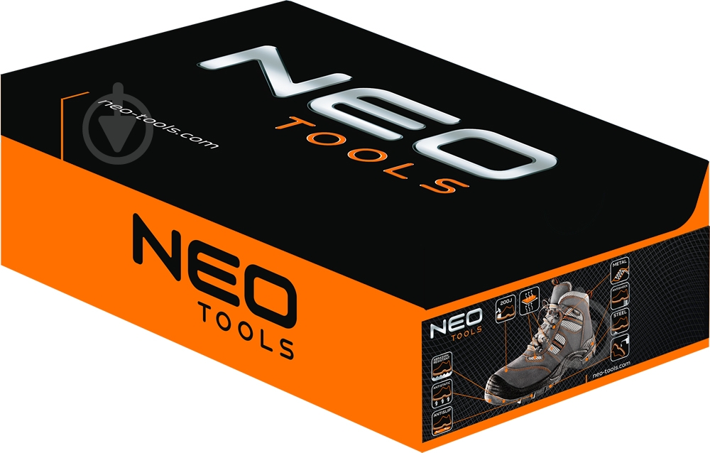 Ботинки рабочие NEO tools S1P SRA с металлическим подноском р.46 82-047 синий - фото 8