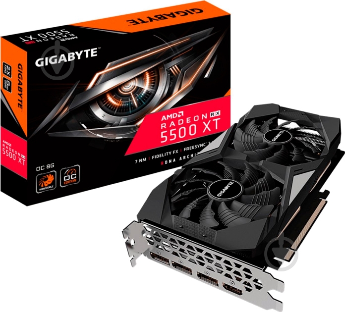 Видеокарта Gigabyte Radeon RX 5500 XT OC 8GB GDDR6 128bit (GV-R55XTOC-8GD) - фото 8