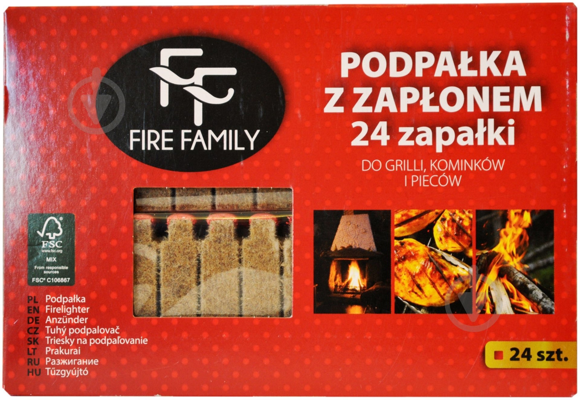 Подпалка для камина и печи 24 шт. - фото 1