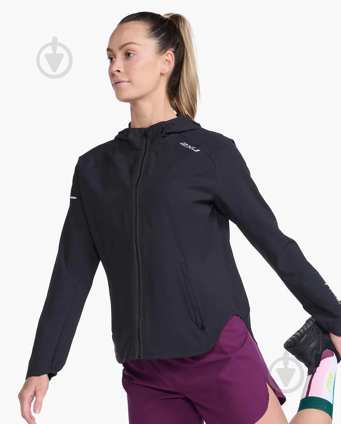 Куртка женская 2XU Aero Jacket WR6859a_BLK/SRF р.XXS - фото 4